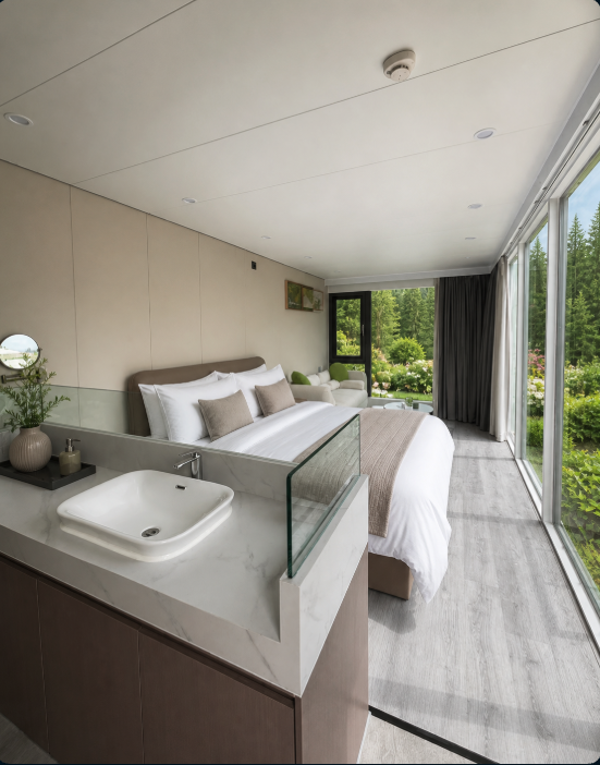 Glassline 31 interior and exterior view 2