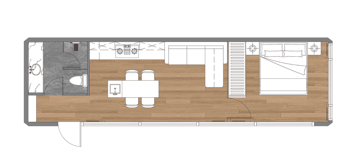 Glassline 38 Grand interior and exterior view 3